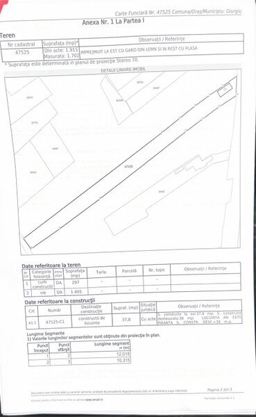 Teren cu casa demolabila, suprafata 1700 mp